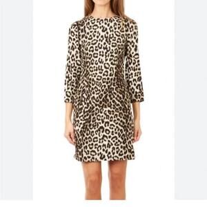 Rag & Bone Silk Leopard Long Sleeve Wrap Dress Size 6 Animal Print Mobwife Glam